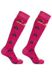 Podkolienky Salomon Team JR 2 Pack Pink Yarra / Sulphur