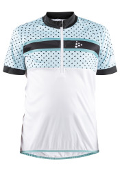Detský cyklodres Craft Bike Jr 1906127 white / turquoise