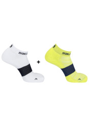 Ponožky SALOMON 17 SENSE 2-PACK LIME PUNCH / WHITE