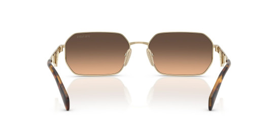 detail Slnečné okuliare Prada PR A51S ZVN50C58 – Pale Gold / Brown Gradient Grey