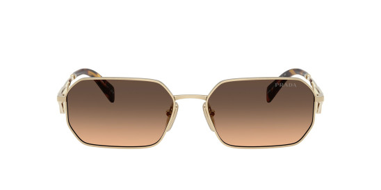 detail Slnečné okuliare Prada PR A51S ZVN50C58 – Pale Gold / Brown Gradient Grey