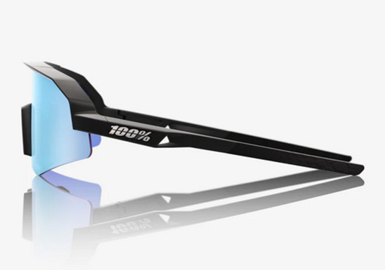 detail Detské slnečné okuliare 100% Slendale XS – Matná čierna / HiPER Blue Multilayer Mirror