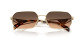 náhľad Slnečné okuliare Prada PR A51S ZVN50C58 – Pale Gold / Brown Gradient Grey