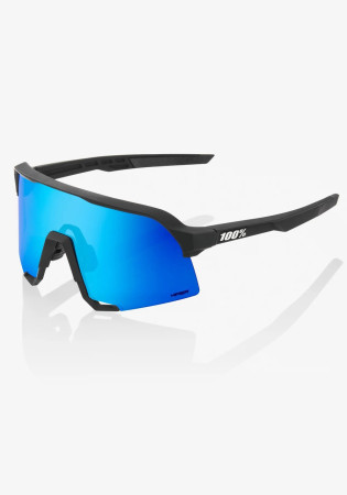 detail 100% S3 Matte Black-HiPER Blue Multilayer Mirror Lens