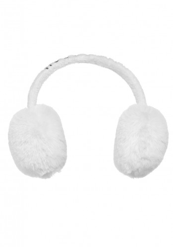 Dámske klapky na uši Goldbergh Fluffy Earwarmers White
