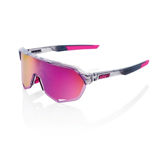 detail Slnečné okuliare 100% S2 - Polished Translucent Grey - Purple Multilayer Mirror Lens