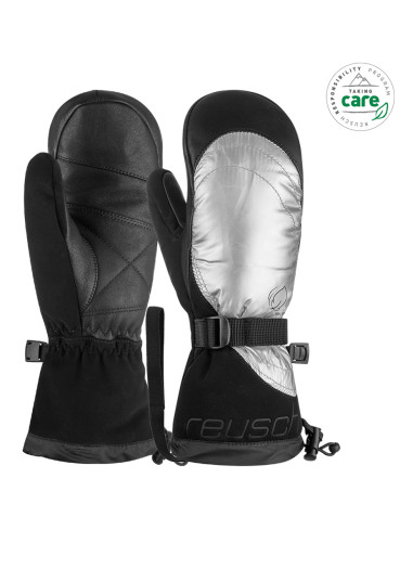 detail Dámské rukavice Reusch Yeta Mitten Black/Shiny Silver