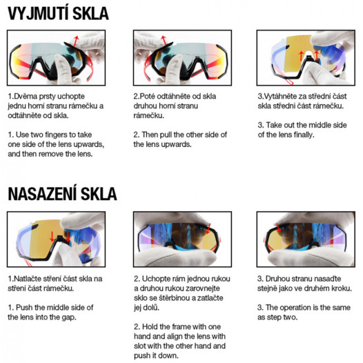 detail Hatchey Vapor Plus black/golden Športové okuliare