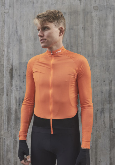 detail Pánsky cyklistický dres POC Ms Essential Road LS Jersey POC O Zink Orange