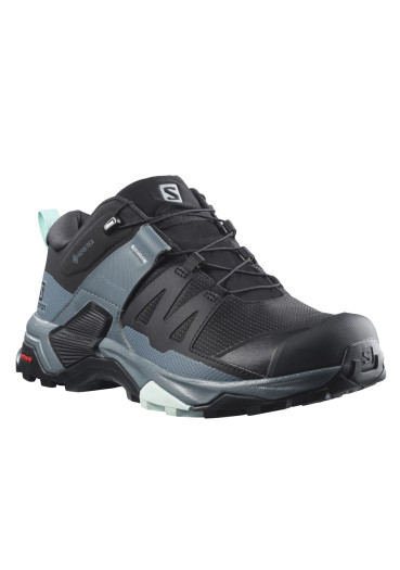 detail Dámska turistická obuv Salomon X ULTRA 4 GTX W – Black / Stowea / Opal Blue