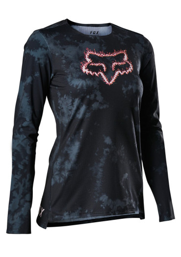 detail Dámsky cyklistický dres Fox W Flexair LS Jersey TS57 Black