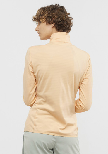 detail Salomon Outrack Full Zip Mid W Apricot Ice