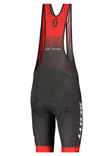 detail Pánske cyklistické kraťasy s trakmi Scott Bibshorts M's RC Team ++ Dark Grey/Fiery Red