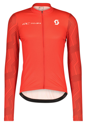 detail Pánsky cyklistický dres Scott Shirt M's RC Team 10 LS – Fiery Red / White