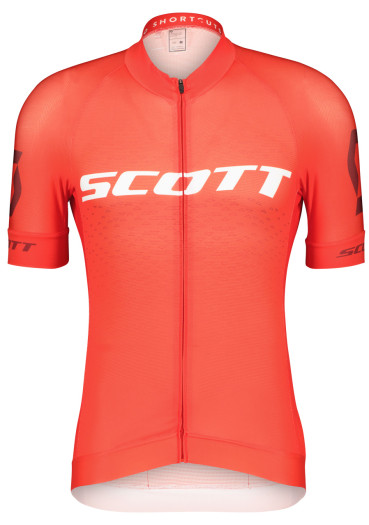 detail Pánsky cyklistický dres Scott Shirt M's RC Pro SS – Fiery Red / White