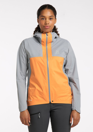 detail Dámska bunda Haglöfs 605231-4TL L.I.M GTX Active W sivá/oranžová