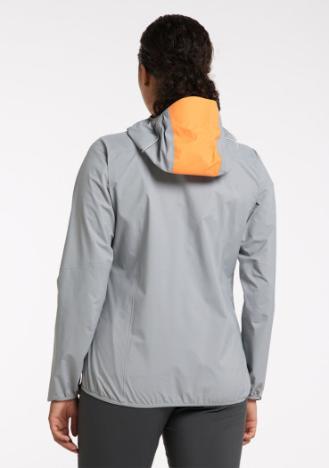 detail Dámska bunda Haglöfs 605231-4TL L.I.M GTX Active W sivá/oranžová