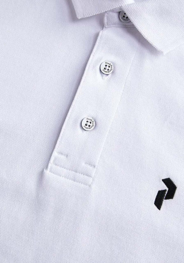 detail Pánske tričko Peak Performance M Classic Cotton Polo White