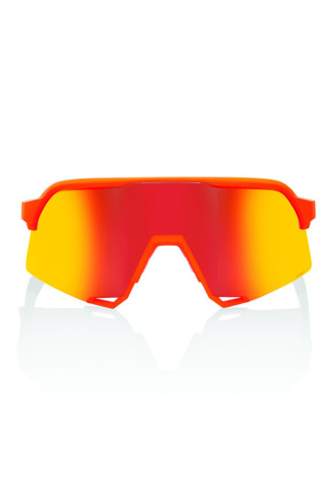 detail Slnečné okuliare 100% S3 – Soft Tact Neon Orange – HiPER Red Multilayer Mirror Lens