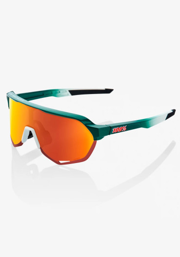 detail Slnečné okuliare 100% S2 – Gloss Metallic Bora / Matte White – HiPER Red Multilayer Mirror Lens