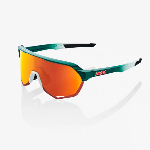detail Slnečné okuliare 100% S2 – Gloss Metallic Bora / Matte White – HiPER Red Multilayer Mirror Lens