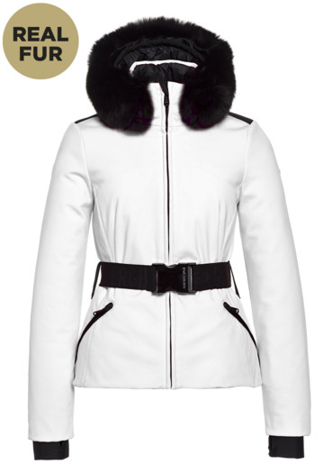 detail Goldbergh Hida Jacket Real Fox Fur White