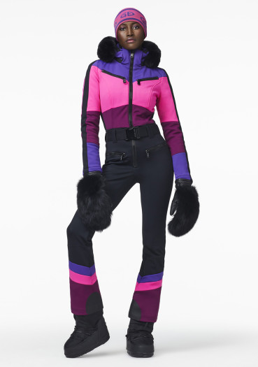 detail Dámske rukavice Goldbergh Hando Mittens Real Raccoon Fur Black