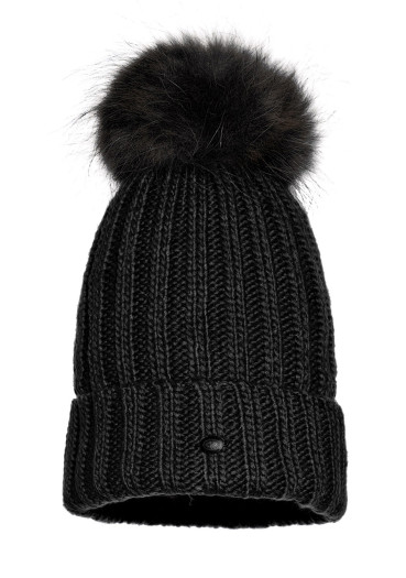 detail Dámska čiapka Goldbergh Una Beanie Real Raccoon Fur Black