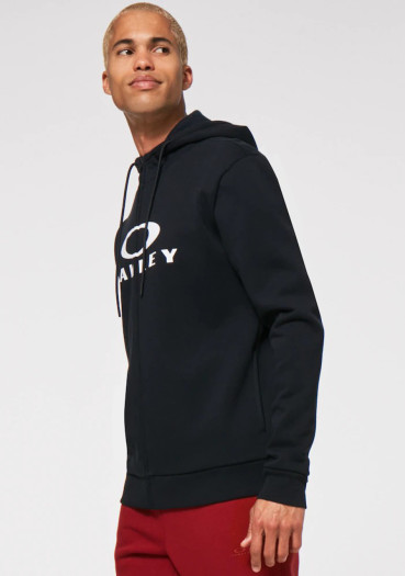 detail Pánska mikina Oakley Bark FZ Hoodie 2.0 Black/White 022