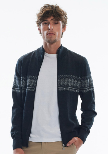 detail Sveter Dale Of Norway Hovden Masc Jacket E Darkcharcoal Lightcharcoal