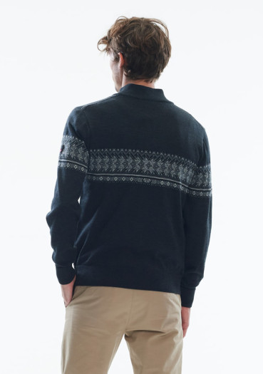 detail Sveter Dale Of Norway Hovden Masc Jacket E Darkcharcoal Lightcharcoal