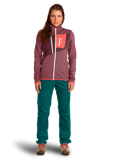 detail Ortovox Fleece Grid Jacket W Ice Waterfall