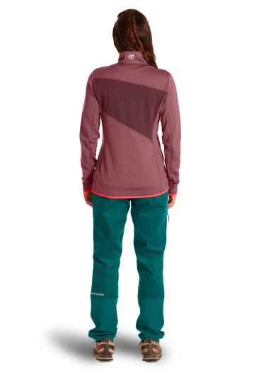 detail Ortovox Fleece Grid Jacket W Ice Waterfall