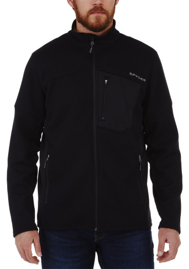 detail Pánsky sveter Spyder Bandit Full Zip Black