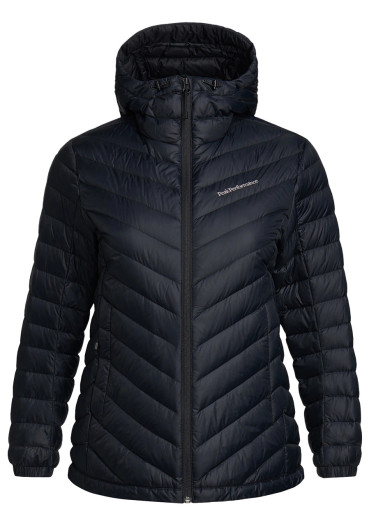 detail Dámska bunda Peak Performance W Frost Down Hood Jacket – Black