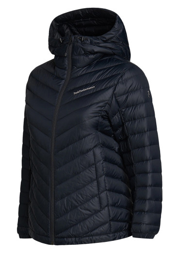 detail Dámska bunda Peak Performance W Frost Down Hood Jacket – Black