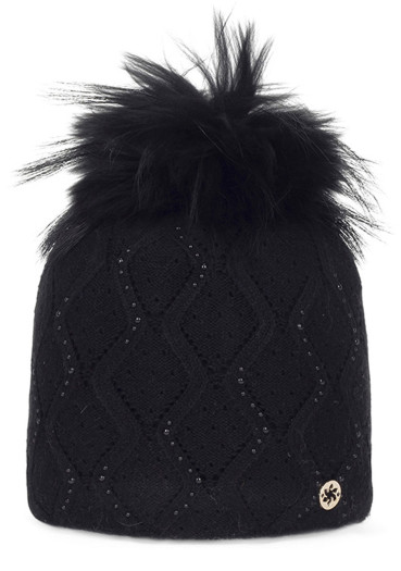 detail Granadilla Serrault Fur Beanie 001 Black