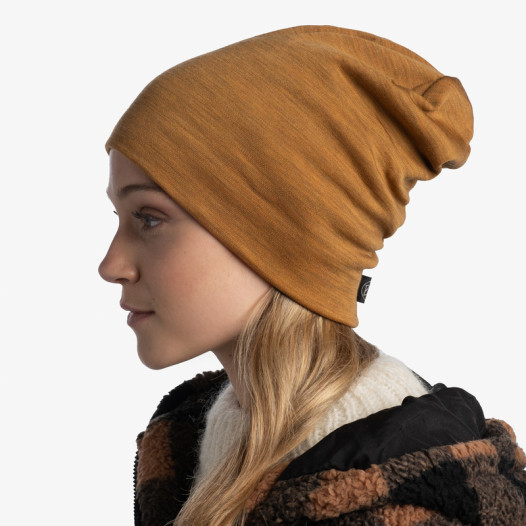 detail Buff 111170.118.10 Merino Heavyweight Beanie Solid Mustard