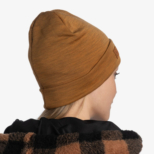 detail Buff 111170.118.10 Merino Heavyweight Beanie Solid Mustard