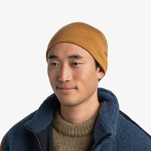detail Buff 111170.118.10 Merino Heavyweight Beanie Solid Mustard
