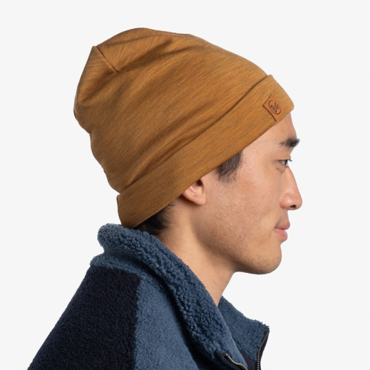 detail Buff 111170.118.10 Merino Heavyweight Beanie Solid Mustard
