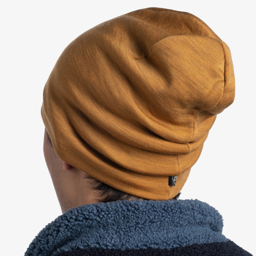 detail Buff 111170.118.10 Merino Heavyweight Beanie Solid Mustard