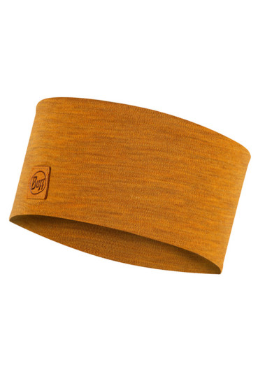 detail Čelenka Buff 129441.118.10 Merino Wide Headband Solid Mustard