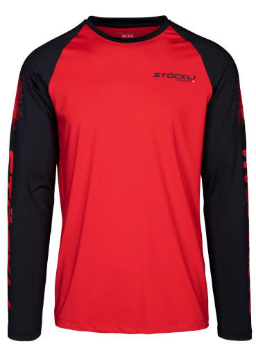 detail Pánské tričko Stockli Longsleeve WRT Red/Black