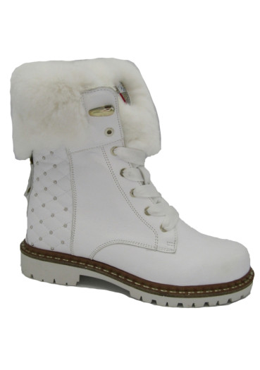 detail Nis 2215429/2 Scarponcino String+Lampo/Pelle Bianco-Rex