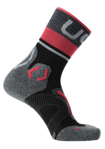 detail Dámske ponožky UYN Woman Trekking One Merino Socks – Black/Pink B093