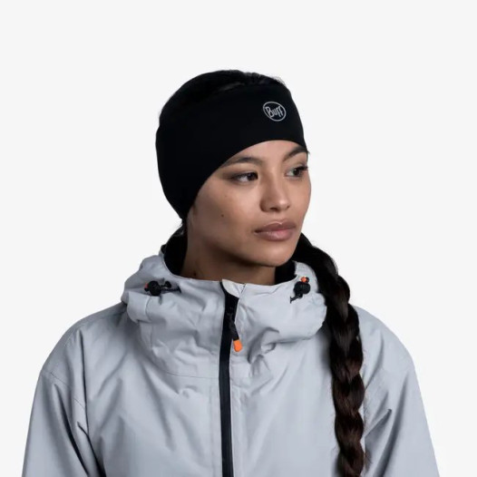 detail Čelenka Buff 111227 Windproof Headband Grey Logo
