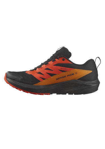 detail Pánske bežecké topánky Salomon Sense Ride 5 GTX – Black/Scarlet Ibis