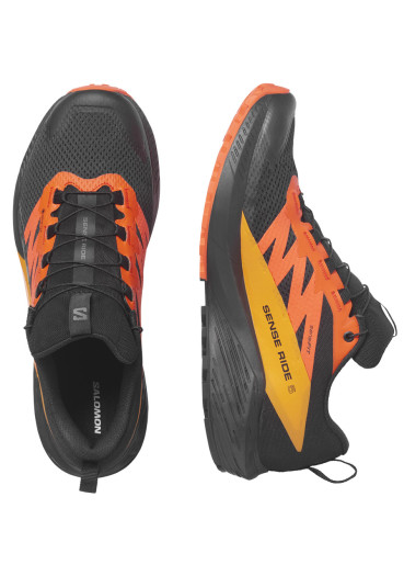 detail Pánske bežecké topánky Salomon Sense Ride 5 GTX – Black/Scarlet Ibis