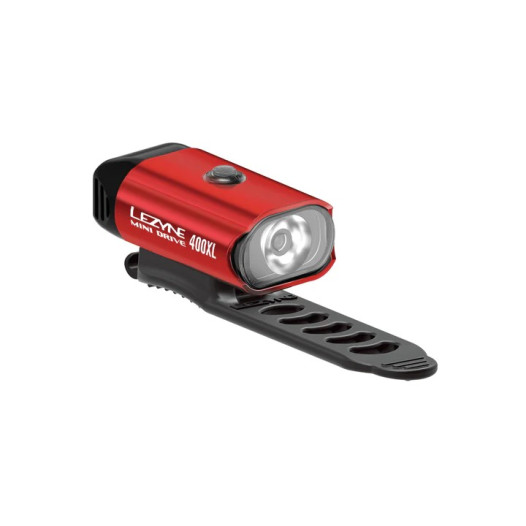 detail Predné svetlo Lezyne Mini Drive 400, červené/lesklé